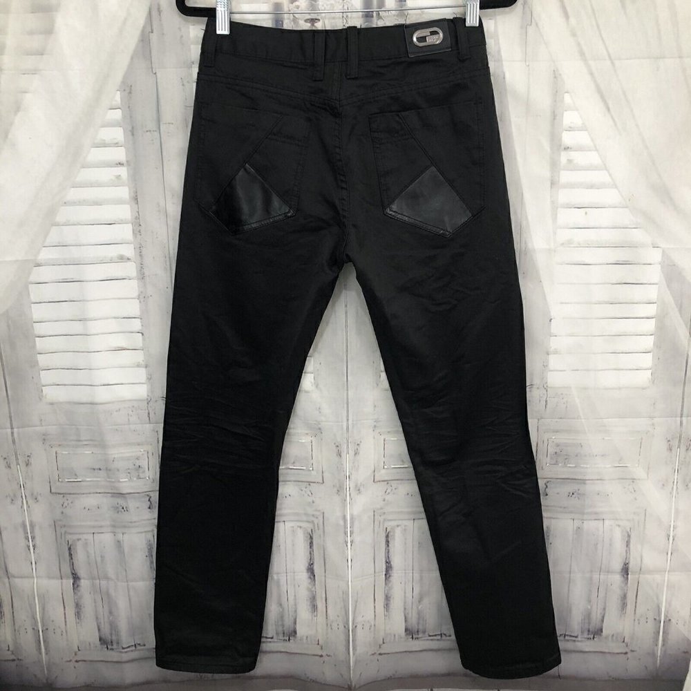 Kaalu Euro Mens Size 30x30 Black Straight Leg Pants Biker Grunge Motorcycle